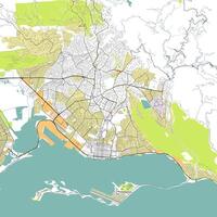 cidade mapa do Kingston, Jamaica vetor