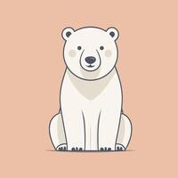 polar Urso desenho animado ilustração grampo arte vetor Projeto