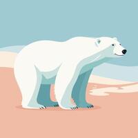 polar Urso desenho animado ilustração grampo arte vetor Projeto