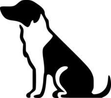 cachorro, Preto e branco vetor ilustração