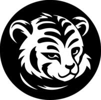 tigre bebê - minimalista e plano logotipo - vetor ilustração