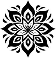 mandala - Preto e branco isolado ícone - vetor ilustração