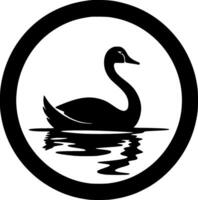 cisne, Preto e branco vetor ilustração