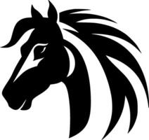 cavalo, Preto e branco vetor ilustração