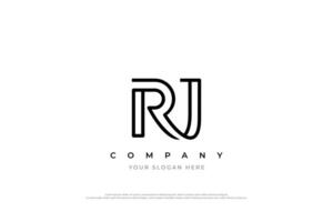 inicial carta rj logotipo Projeto vetor