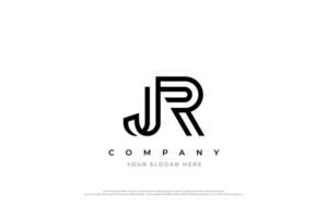 inicial carta jr logotipo Projeto vetor