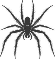 ai gerado silhueta aranha animal Preto cor só vetor