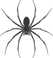 ai gerado silhueta aranha animal Preto cor só vetor