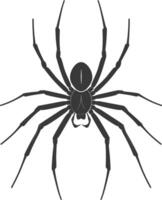 ai gerado silhueta aranha animal Preto cor só vetor