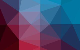 layout abstrato de polígono de vetor azul escuro, vermelho.