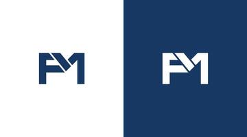 fm carta logotipo projeto, mf ícone marca identidade Projeto monograma logotipo minimalista logotipo Projeto vetor