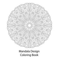 decorativo volta enfeite mandala Projeto coloração livro página vetor Projeto