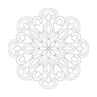 floral coloração livro simples mandala Projeto página vetor Arquivo