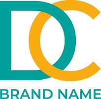 dc inicial logotipo Projeto vetor