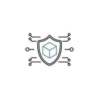 blockchain conceito linha ícone. simples elemento ilustração. blockchain conceito esboço símbolo Projeto. vetor