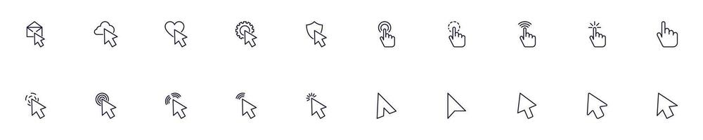 cursor moderno rede ícones para infográficos. simples linear ilustração para aplicativos, sites, infográficos vetor