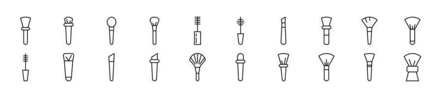 coleção do fino sinais do Cosmético garrafas. editável AVC. simples linear ilustração para lojas, lojas, bandeiras, Projeto vetor