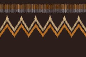 tradicional étnico ikat motivo tecido padronizar fundo geométrico .africano ikat bordado étnico oriental padronizar Castanho fundo papel de parede. abstrato, vetor, ilustração.textura, quadro, decoração. vetor