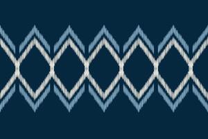 tradicional étnico ikat motivo tecido padronizar geométrico estilo.africano ikat bordado étnico oriental padronizar azul fundo papel de parede. abstrato, vetor, ilustração.textura, quadro, decoração. vetor