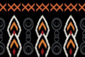 tradicional étnico ikat motivo tecido fundo padronizar geométrico .africano ikat bordado étnico oriental padronizar Preto fundo papel de parede. abstrato, vetor, ilustração.textura, quadro, decoração. vetor