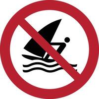 não windsurf iso proibição símbolo vetor
