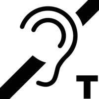 ciclo para a audição prejudicado iso acessibilidade símbolo vetor