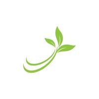 verde folha logotipo ícone vetor