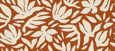 mão desenhado mínimo abstrato flores desatado padrões com orgânico formas para tecido, têxteis, roupas, papel de parede, cobrir, bandeira, casa decoração, abstrato florais fundos. vetor