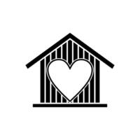 Casa de passarinho ícone vetor. alimentador ilustração placa. pássaro símbolo ou logotipo. vetor