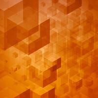 laranja abstrato fundo com quadrados e retângulos vetor
