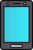 Smartphone linha preenchidas gradiente ícone vetor