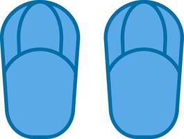 sandálias preenchidas azul ícone vetor