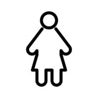 feminino esboço ícone pixel perfeito vetor Projeto Boa para local na rede Internet e Móvel aplicativo. homem gênero ícone