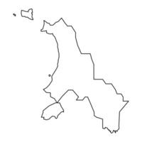 santo Peter paróquias mapa, administrativo divisão do guernsey. vetor ilustração.