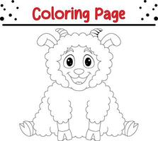 fofa animal coloração página para crianças. feliz animal coloração livro vetor
