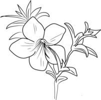 dourado trompete videira, allamanda catártica desenho, lápis allamanda flor desenho, lápis allamanda flor desenhando coloração Páginas, livre imprimível flor coloração Páginas vetor