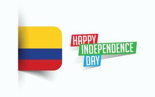 feliz independência dia do Colômbia vetor ilustração, nacional dia poster, cumprimento modelo projeto, eps fonte Arquivo