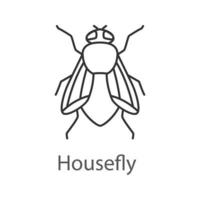 ícone linear de mosca doméstica. inseto. musca domestica. ilustração de linha fina. inseto voador. símbolo de contorno. desenho de contorno isolado de vetor