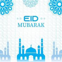 moderno Projeto eid Mubarak fundo com islâmico decoração vetor