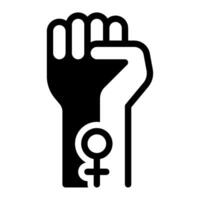 feminismo ícone ilustração para rede, aplicativo, infográfico, etc vetor