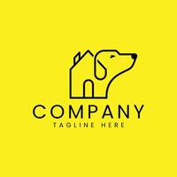 cachorro cachorro com casa casa animal Cuidado logotipo ícone símbolo vetor Projeto