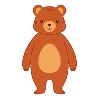 vetor Urso desenho animado personagem animal em pé