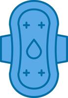 sanitário toalha preenchidas azul ícone vetor