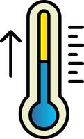 termômetro linha preenchidas gradiente ícone vetor