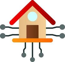 inteligente casa plano gradiente ícone vetor