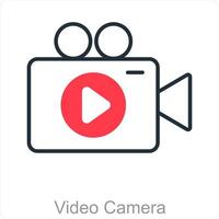 vídeo Câmera e filme ícone conceito vetor