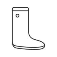 ícone linear estanque. Bota de borracha. gumboot. símbolo de contorno de bota de borracha. ilustração de linha fina de sapatos de outono. desenho de contorno isolado de vetor