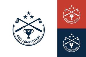 moderno plano Projeto único golfe bola campeonato logotipo modelo e minimalista golfe logotipo conceito vetor