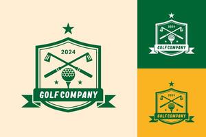 moderno plano Projeto único golfe bola clube gráfico logotipo modelo e minimalista golfe logotipo conceito vetor