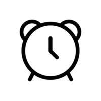 simples alarme relógio linha ícone isolado em uma branco fundo vetor